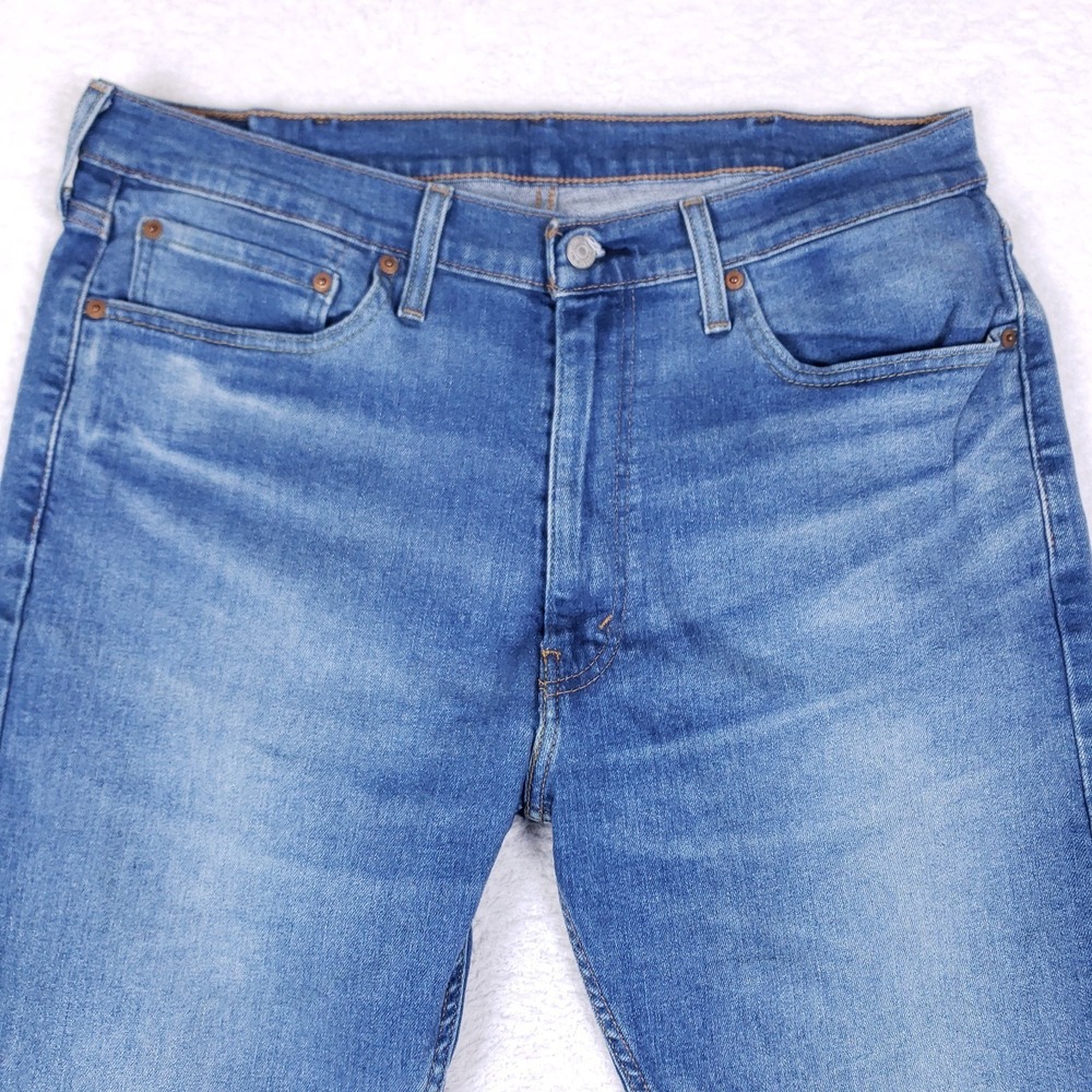 Levi's 505 Regular Fit Straight Leg Jeans 38x30 Blue - Picture 2 of 11